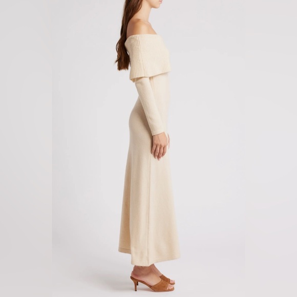 Moon River - Off The Shoulder Knit Dress (Size S) - Picture 5 of 12